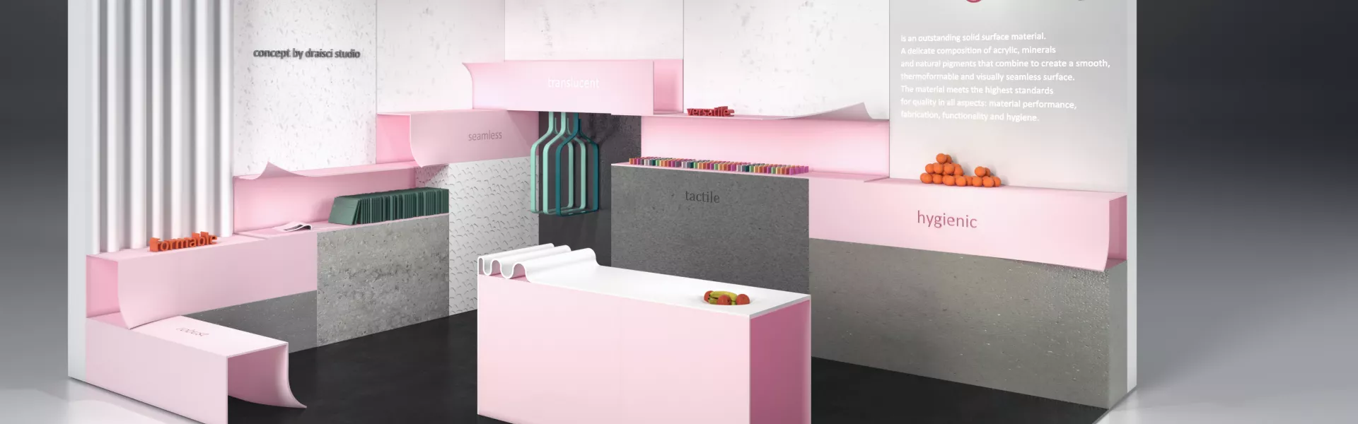 HIMACS: LX Hausys torna a Retail Design Expo con i colori 2018 e la nuova formula Ultra-Thermoforming