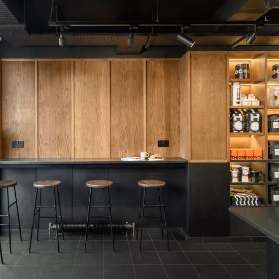 HIMACS gives Thomson’s Coffee HQ a rich and deep flavour, just like its coffee