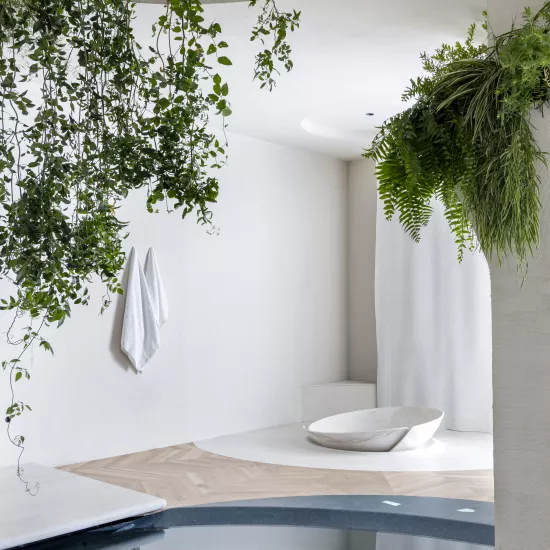 A HIMACS Oasis by Nothingstudio and Hüest  at Marbella Design & Art