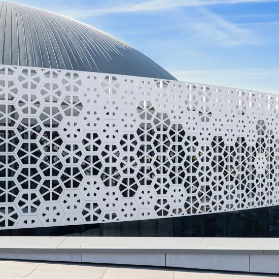 Urania Sports & Entertainment Centre in Olsztyn Showcases Unique HIMACS Facade