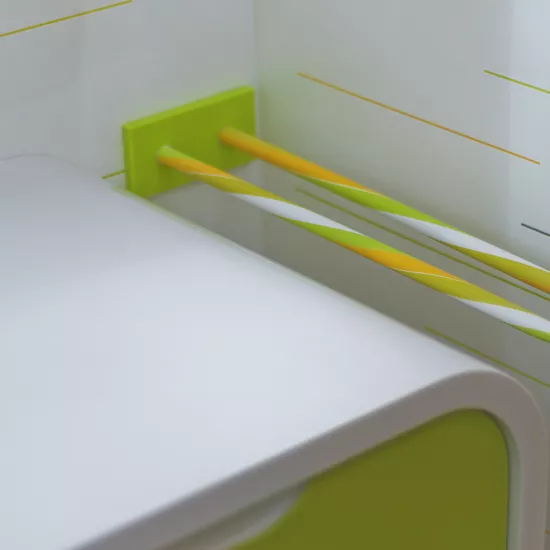  HIMACS brings a splash of colour to the bathroom