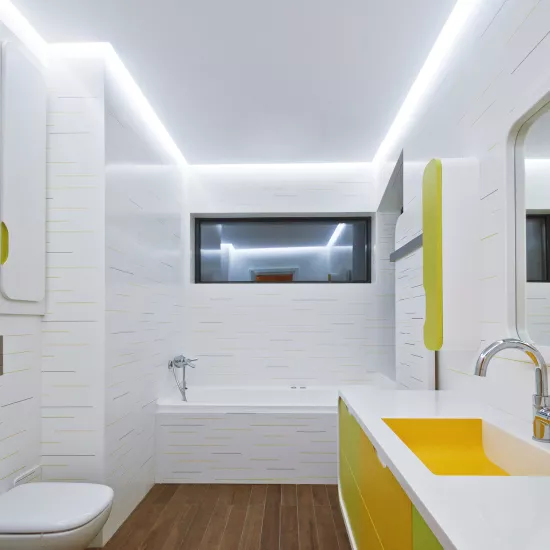  HIMACS brings a splash of colour to the bathroom