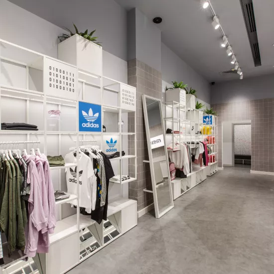 HIMACS Concrete creates a cool, urban look in  GRID store