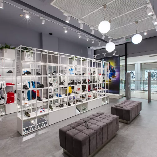 HIMACS Concrete creates a cool, urban look in  GRID store