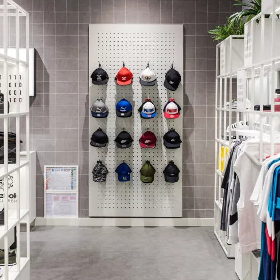 HIMACS Concrete creates a cool, urban look in  GRID store