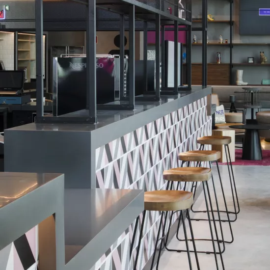 Hotel Moxy in Lisbon uses HIMACS in key areas