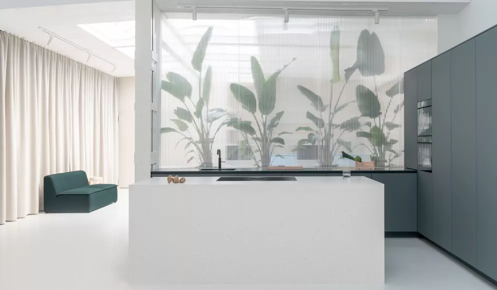 HIMACS gives this Cologne Design Office a refined and contemporary finish with a natural look