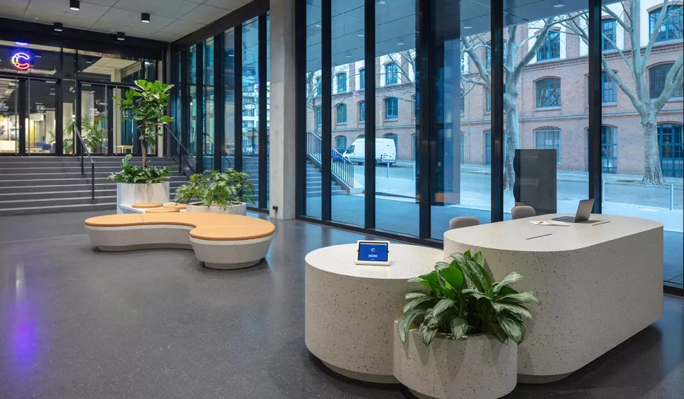 HIMACS Terrazzo choisi pour les nouveaux bureaux de la startup berlinoise Contentful