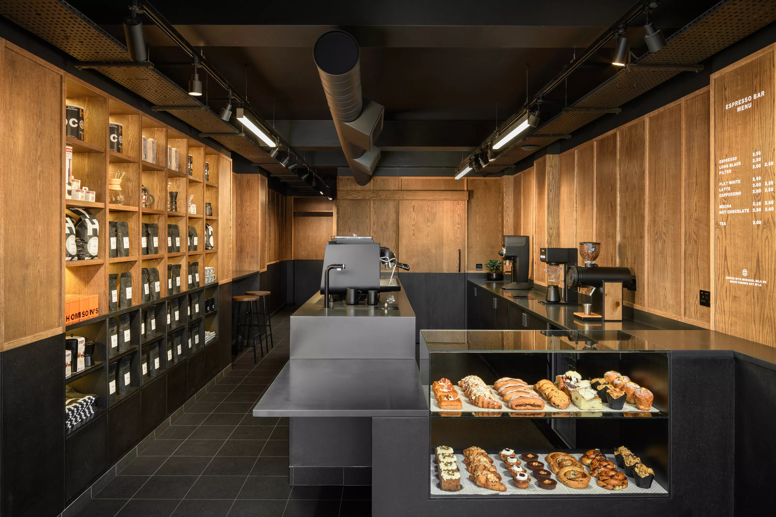 HIMACS crea uno stile ricercato e definito per lo store Thomson’s Coffee di Glasgow 