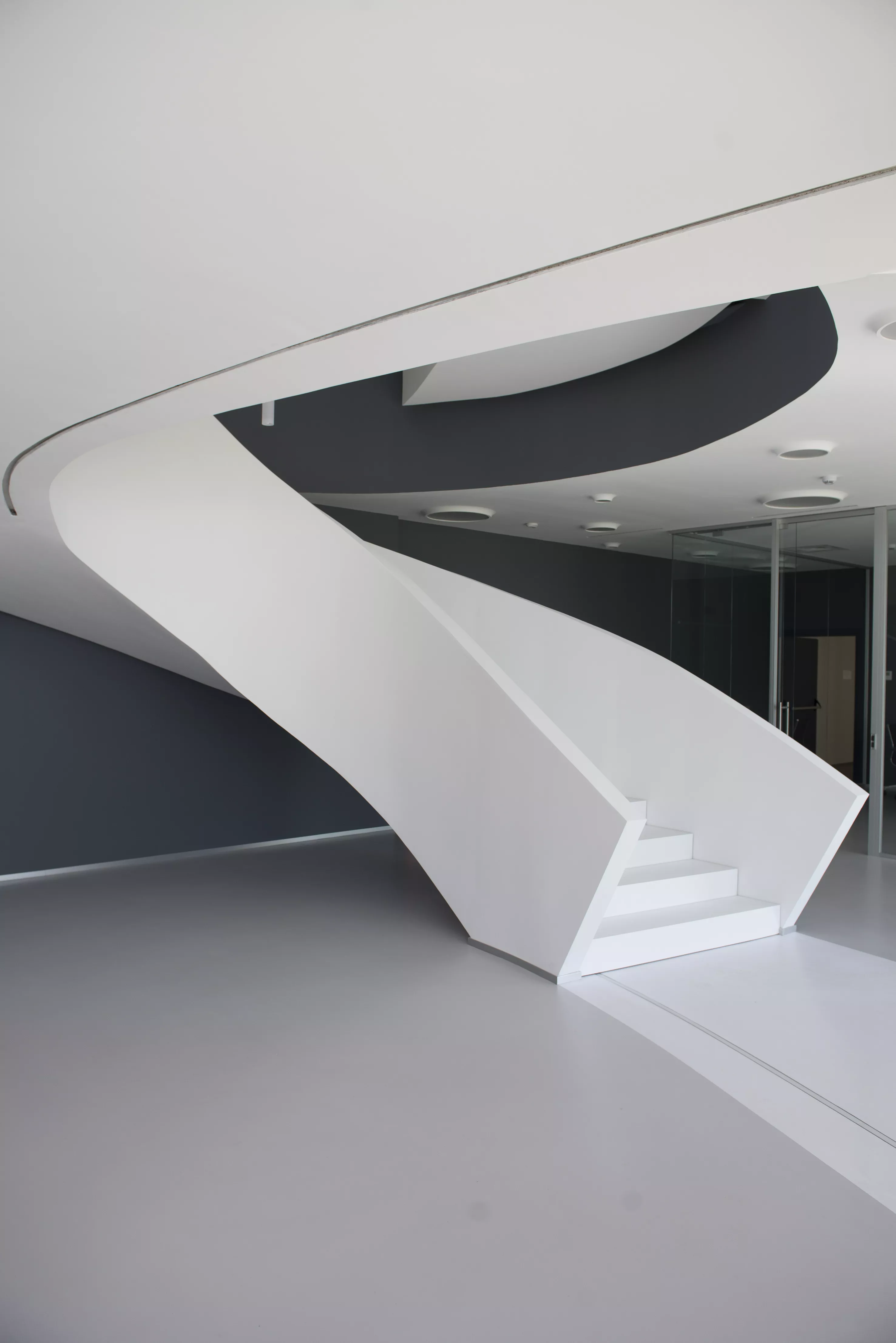 A sculptural staircase in HIMACS