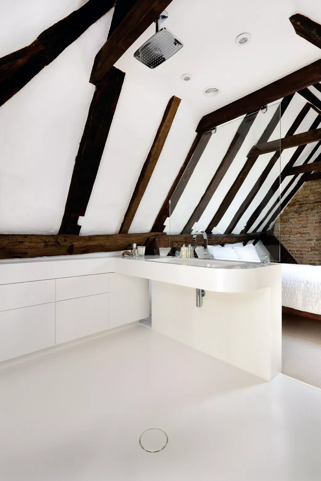 HIMACS: Barn Conversion Wet-room in West Sussex
