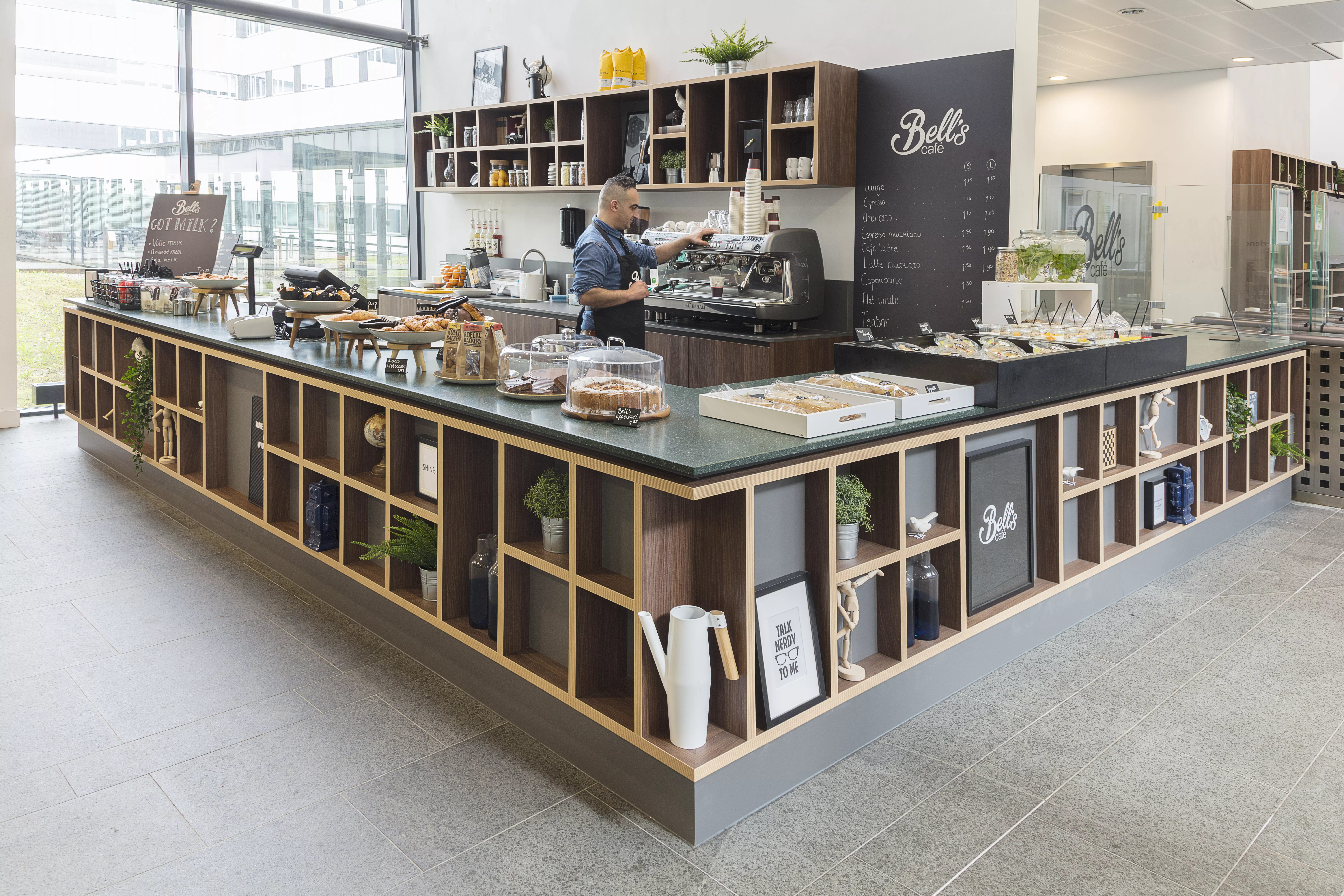 HIMACS: Bells Café for KPN offices in Amsterdam