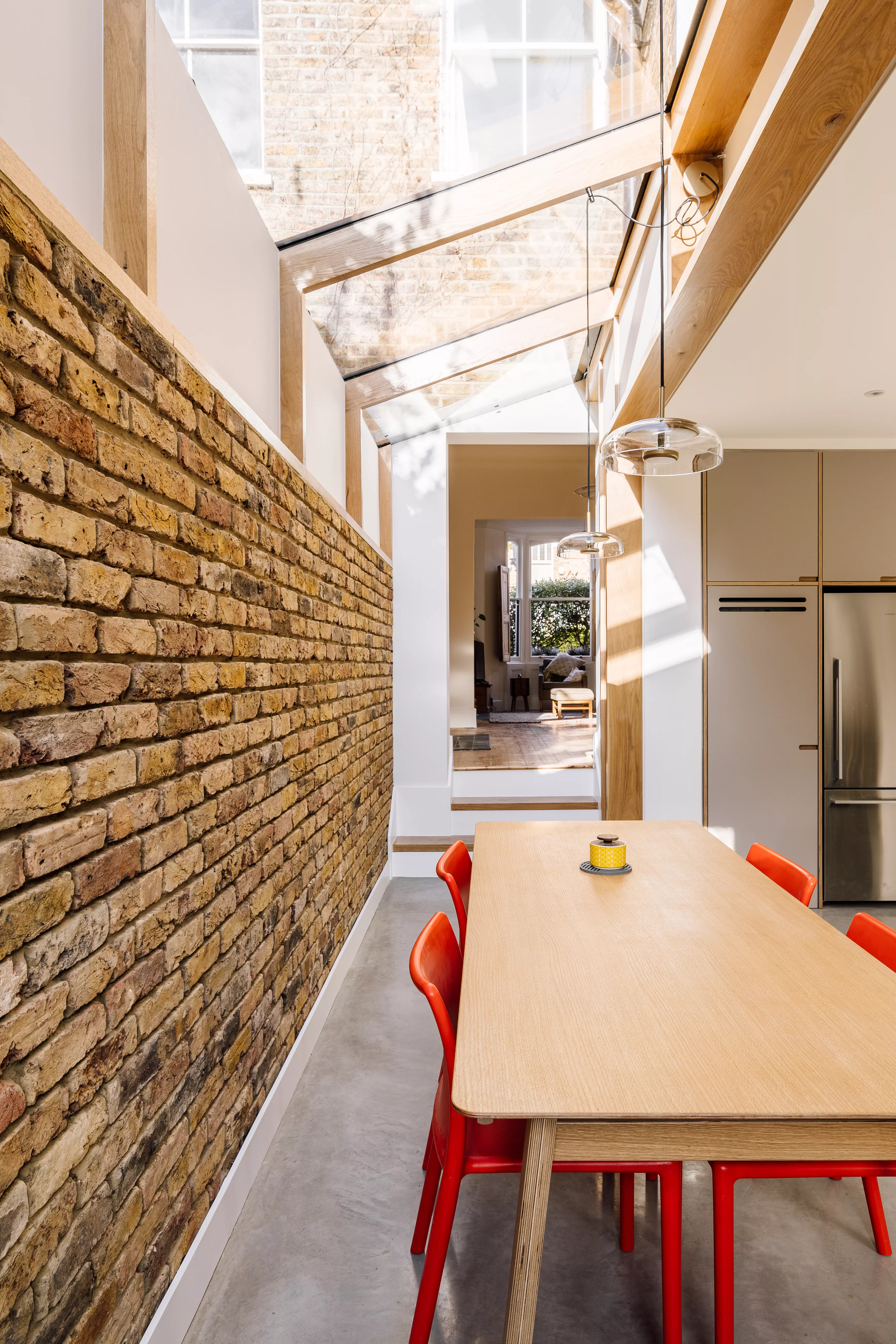 Modern kitchen extension with contemporary HIMACS worktops in Stoke Newington