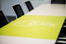 Meeting Room Table - Location: Králův Dvůr, Czech Republic - Fabrication: Atlas Advertising Group - HI-MACS® Supplier: Polytrade CE - Photographer: ABC Photo, Martin Homola