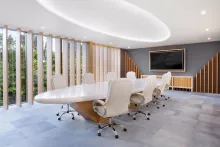Allwood Boardroom - Location: Laois,Ireland - Design: Ireland - Fabrication: Allwood Architectural Joinery - HI-MACS® Supplier: James Latham - Photographer: Terry Quinlen - Pilot Media