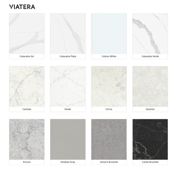 The Most Popular Viatera Quartz Colors  585x559 