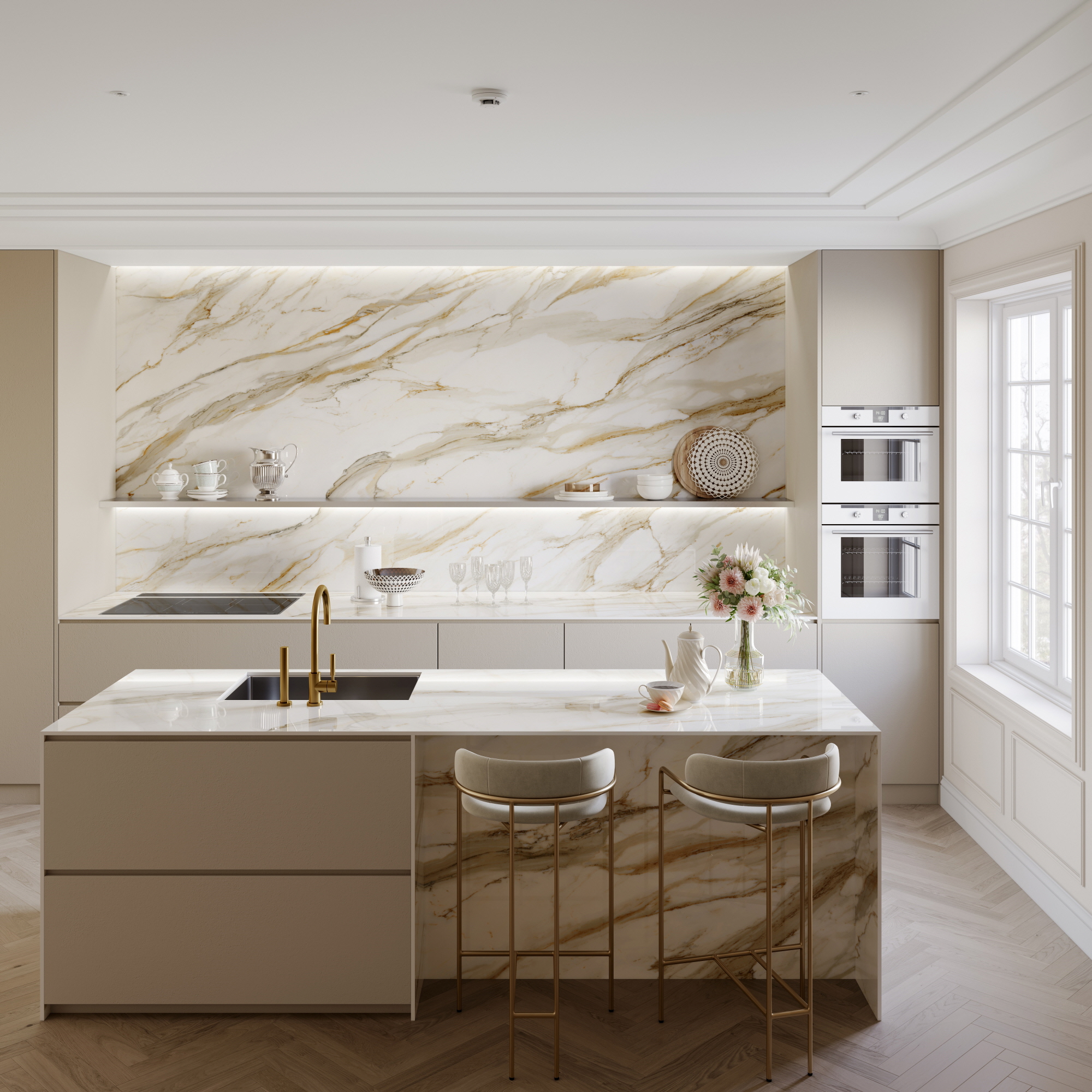 LX Hausys TERACANTO – Make a statement with Calacatta Extreme’s expressive gold and gray veining.