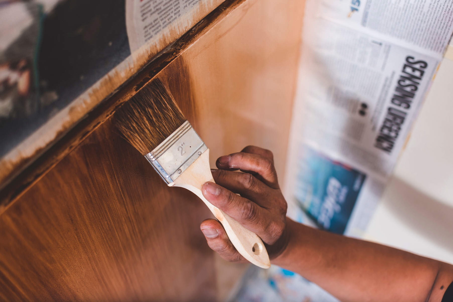 Prime the MDF and then apply paint to give it a smooth finish.