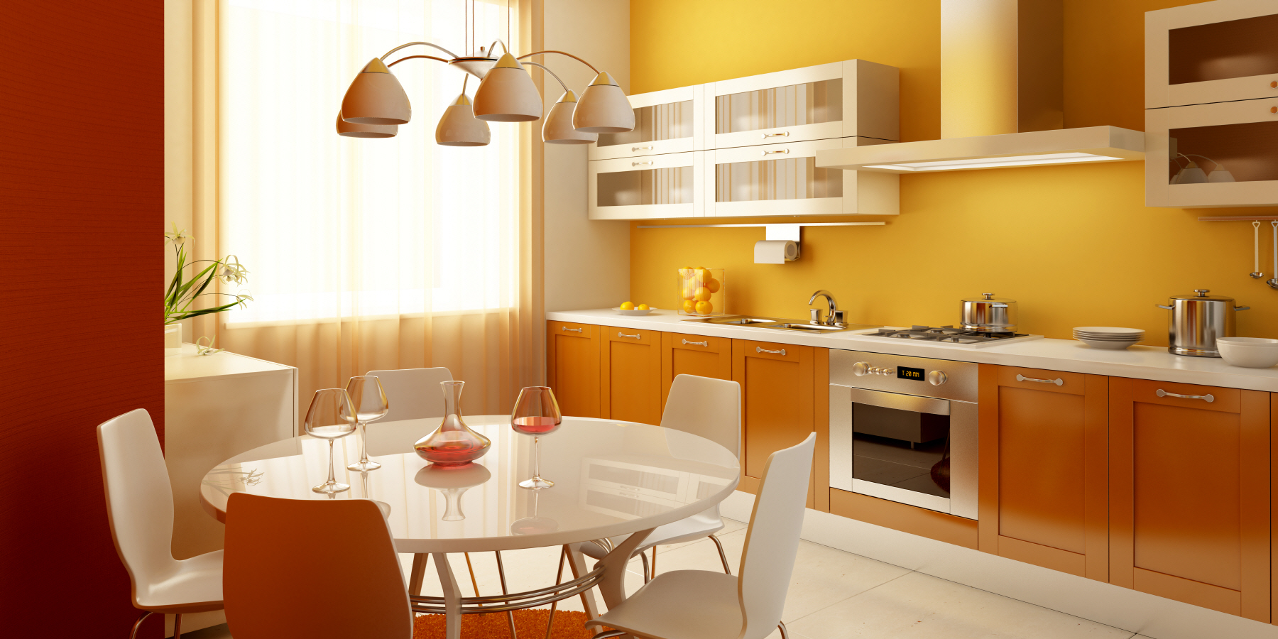 When contrasting colors are used together in a kitchen space, they complement each other and inspire new styles.