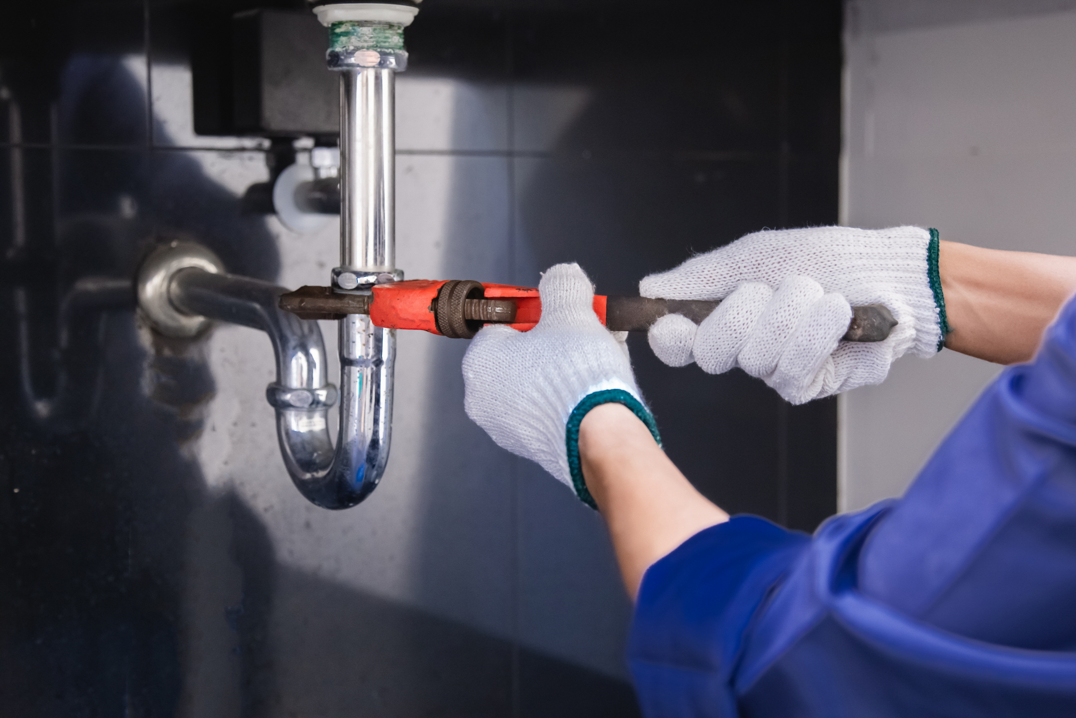 The first step to replacing a bathroom vanity is to shut off the water supply.