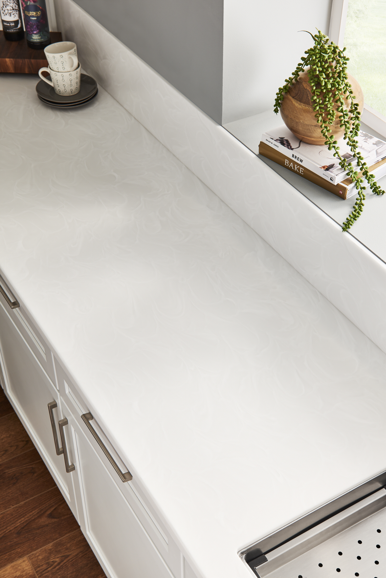 Quartz surface VIATERA Aurora Pavia kitchen countertop