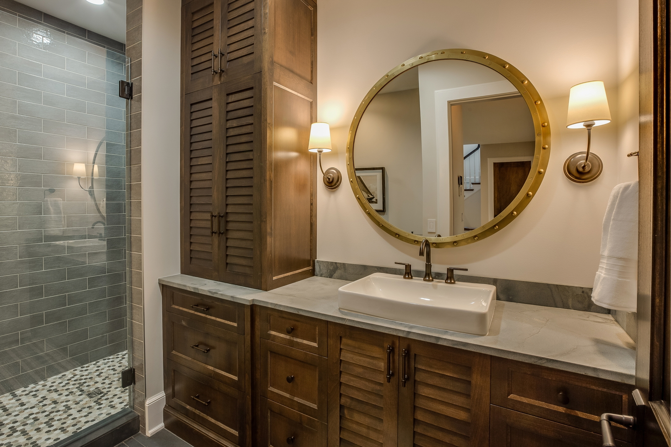 Transform an antique dresser into a vanity to create an enchanting ambiance.