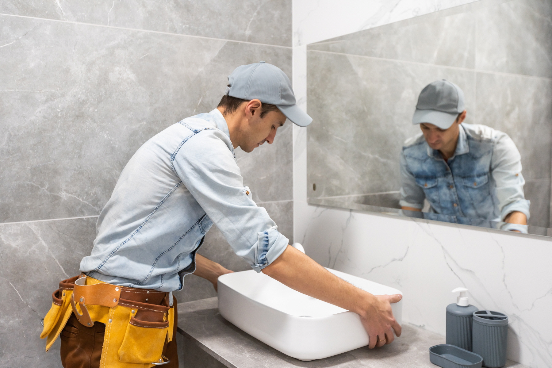 Once the sink installation is complete, ensure it is securely fastened to the countertop opening to prevent leaks.