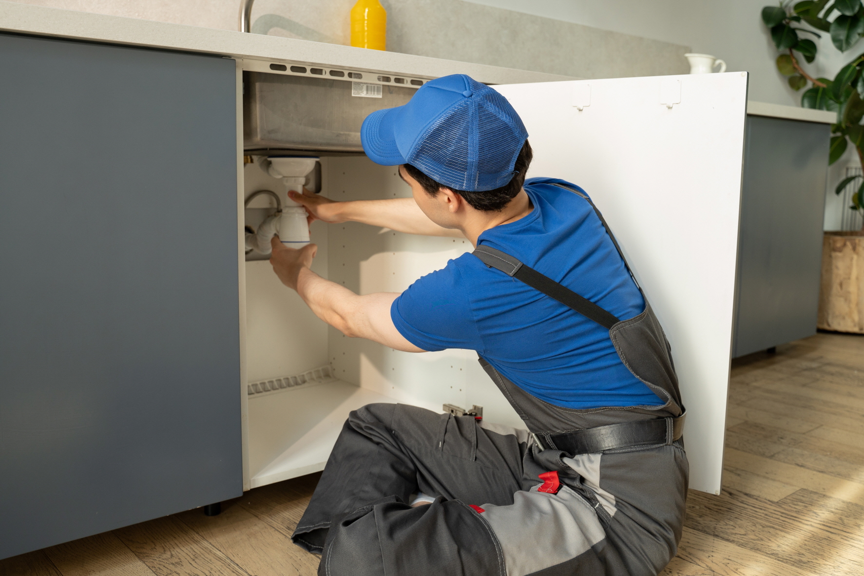 Once you've connected the water line to the faucet, ensure that each connection is secure.