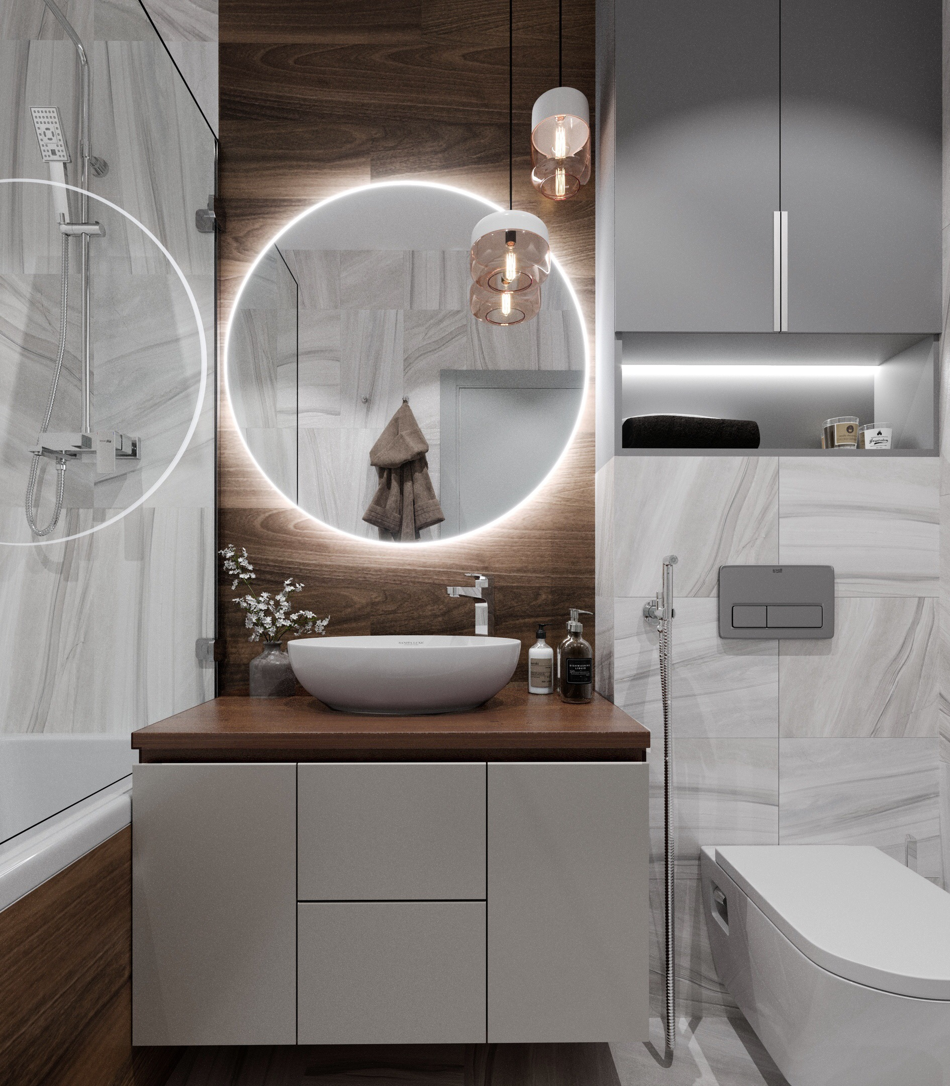 Creating a luxurious lighting scheme not only brightens your bathroom space but also sets the tone for an elegant atmosphere.