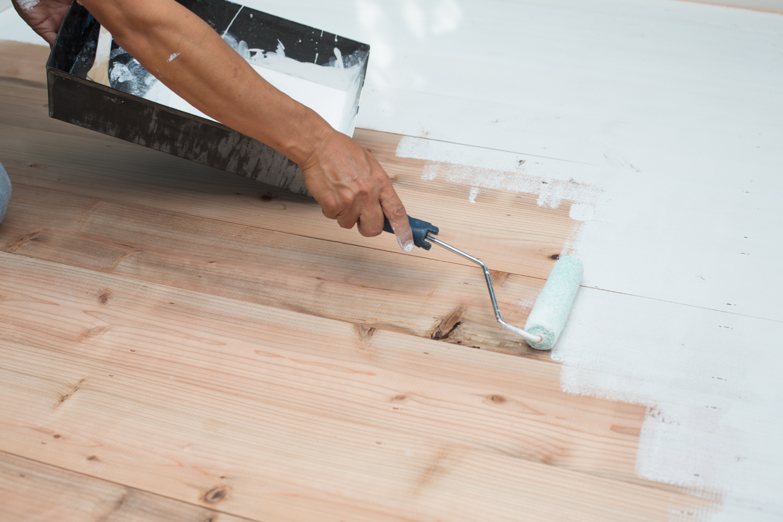 Repainting the kitchen floor can provide a fresh update to your space.