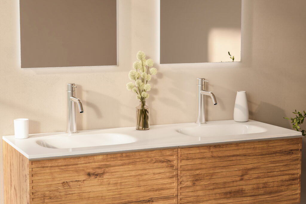 Creamy beige adds warmth without overwhelming, creating a serene and cozy bathroom.