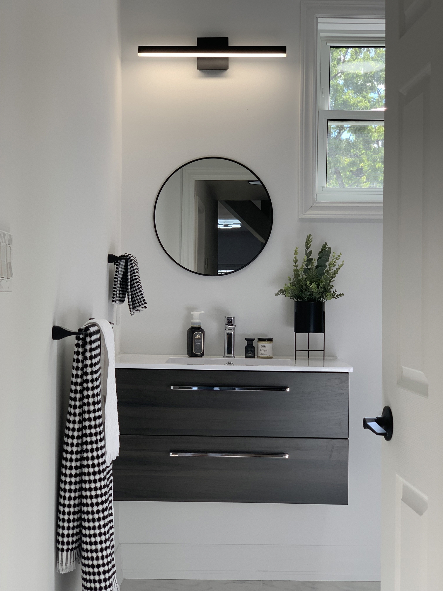 The cost of a bathroom remodel can vary based on the size, style, and materials of the vanity.