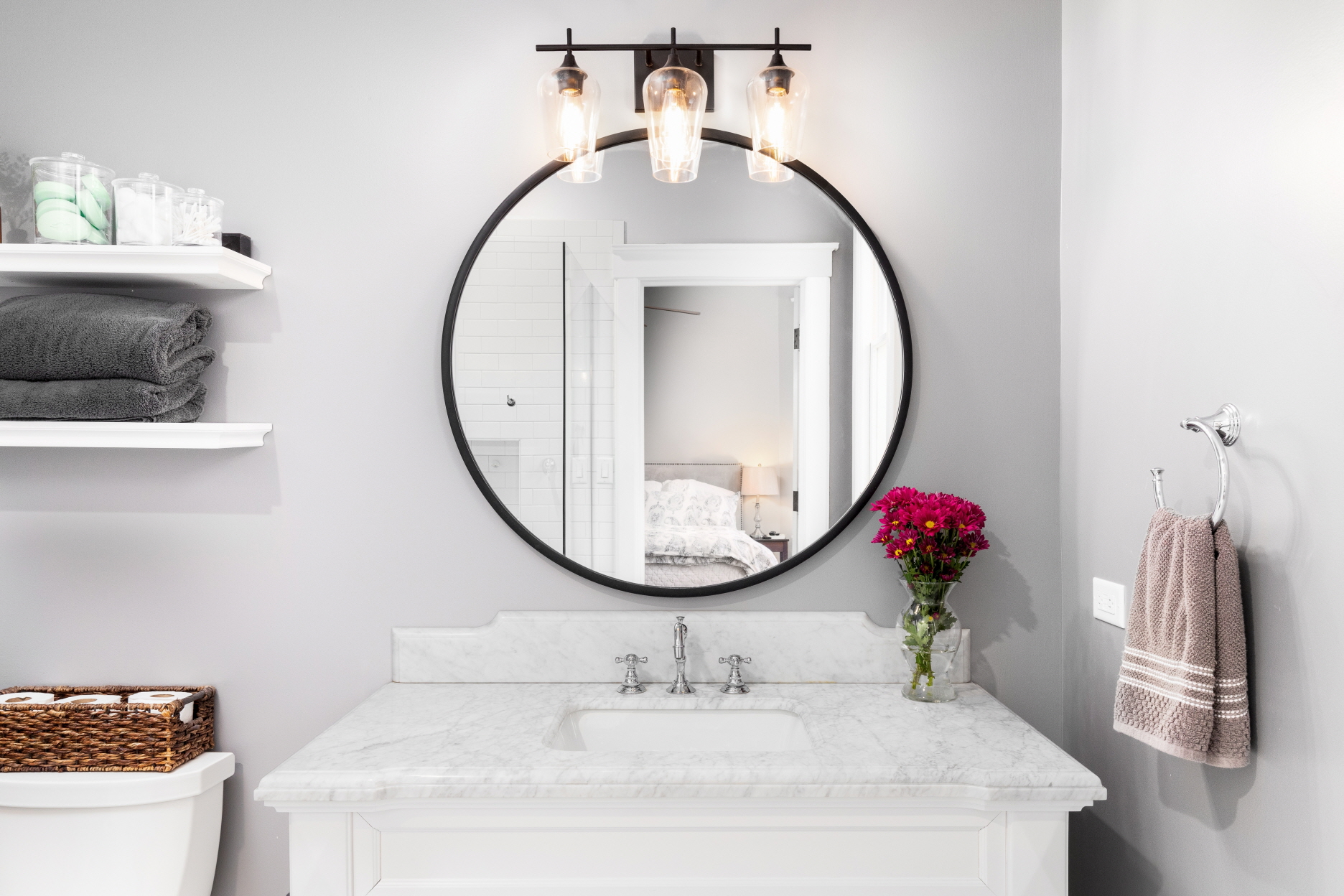 Let your vanity take center stage in your powder room.