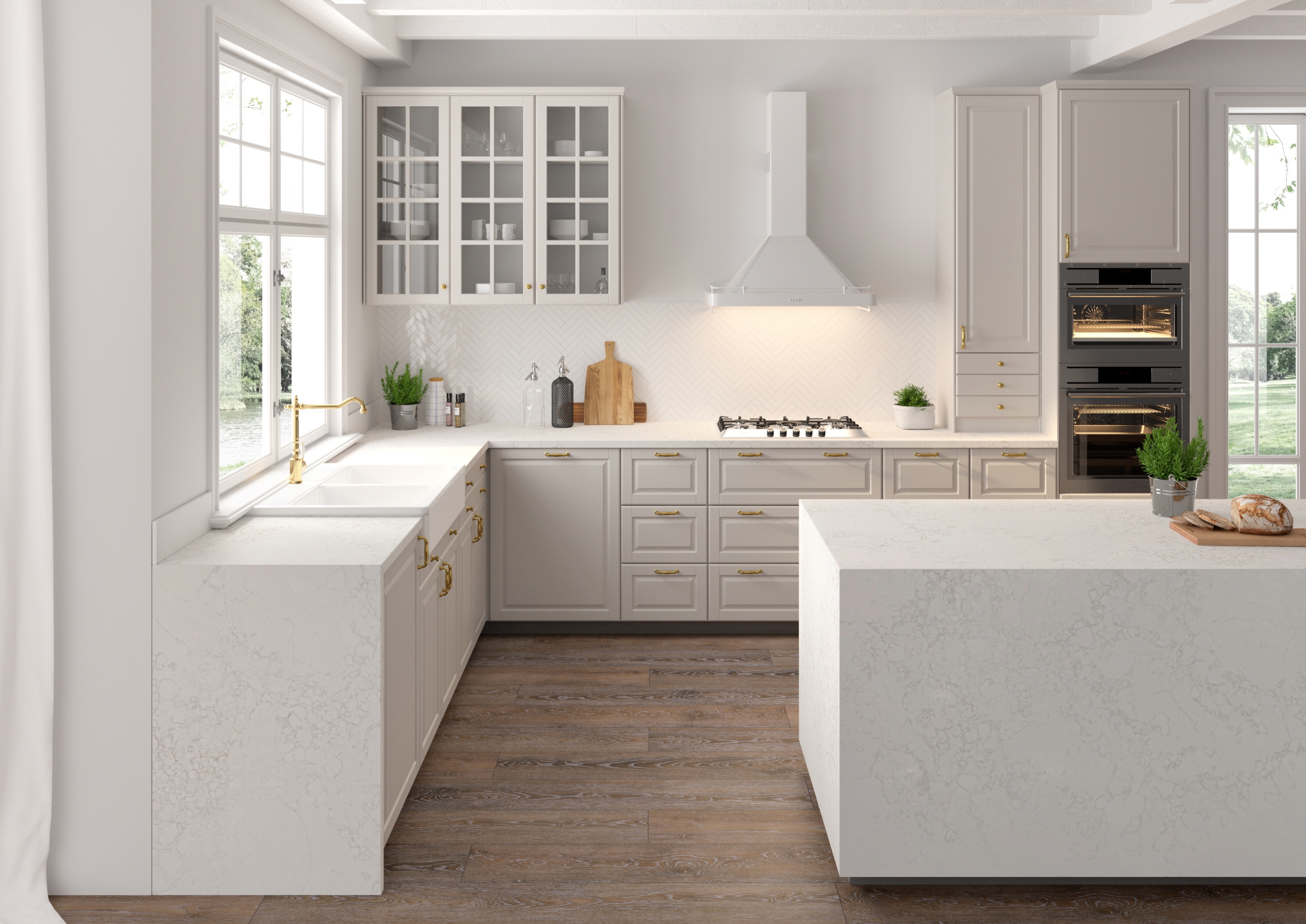 Upgrade your kitchen strategically by replacing cabinet doors with LX Hausys' high-quality interior materials.