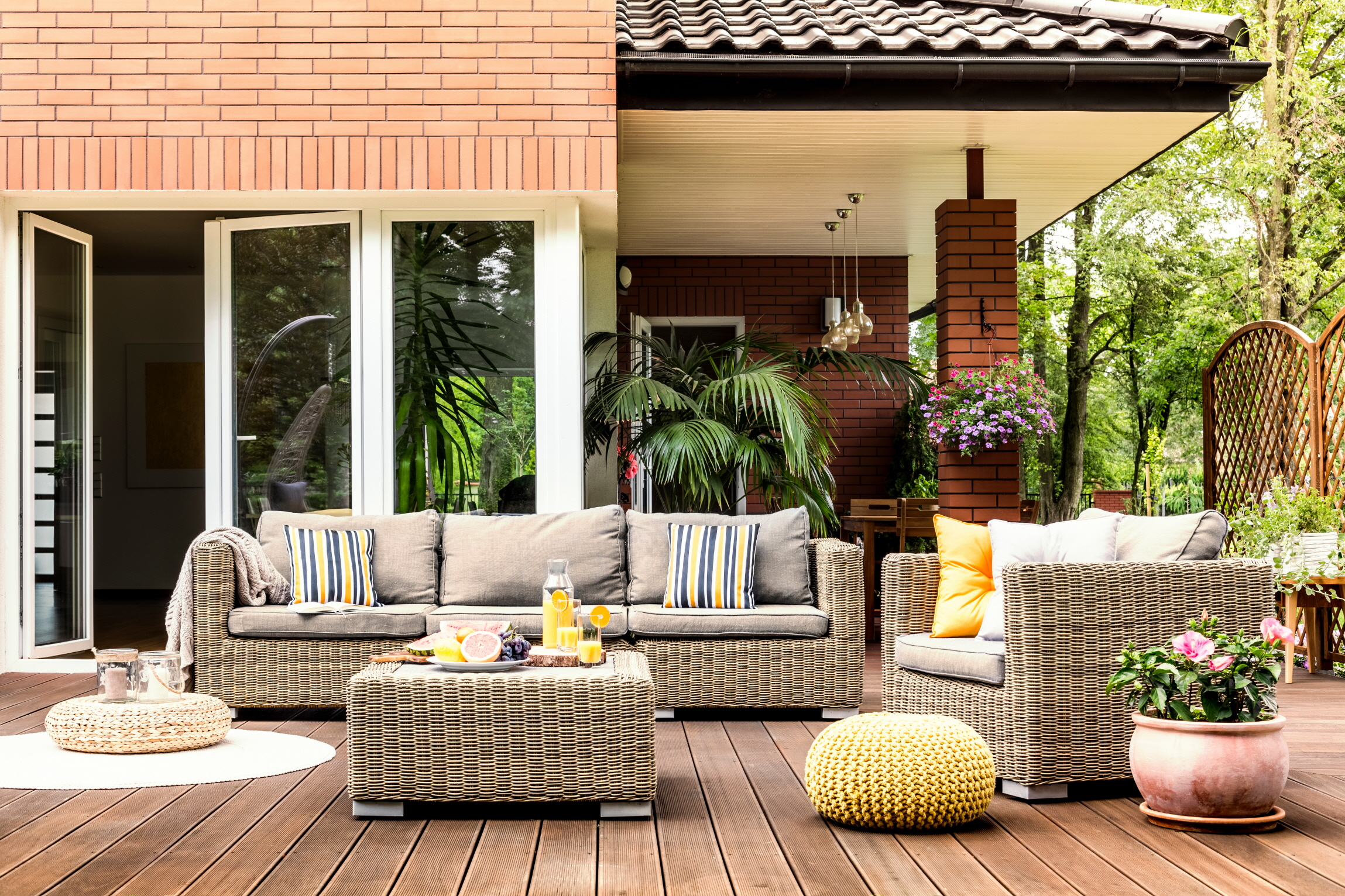 Add plants to your patio and enjoy the beauty of nature.